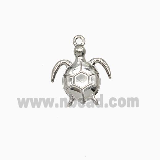 Raw Stainless Steel Tortoise Pendant