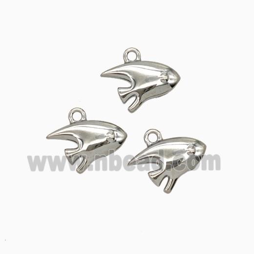 Raw Stainless Steel Fish Pendant