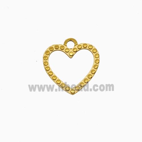 Stainless Steel Heart Pendant Gold plated
