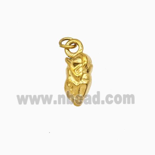 Stainless Steel Pupa Pendant Gold plated