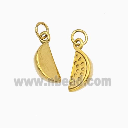 Stainless Steel Watermelon Pendant Gold plated