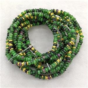 Natural Green Zoisite Bracelets Stretchy Rondelle, approx 4mm