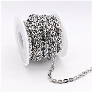 Copper Chain, Platinum Plated, approx 5mm