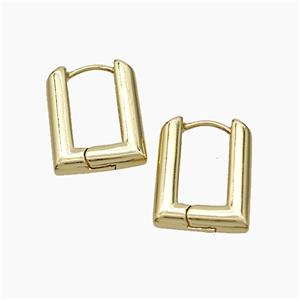 Copper Latchback Earrings Gold Plated, approx 14-18mm