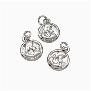 Copper Mother Pendant Love Platinum Plated, approx 8mm