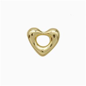 Copper Heart Pendant Gold Plated, approx 11mm