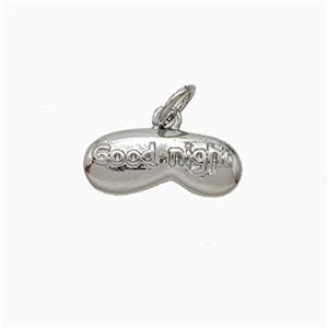 Copper Pillows Pendant Good Night Platinum Plated, approx 6-15mm