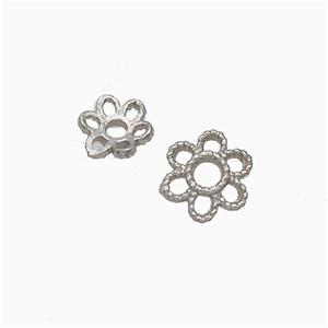 Copper Beadcap Platinum Plated, approx 6mm