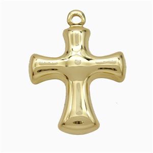 Copper Cross Pendant Gold Plated, approx 20-23mm