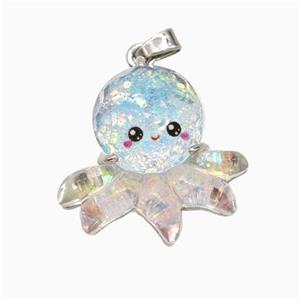 Acrylic Jellyfish Pendant, approx 23mm