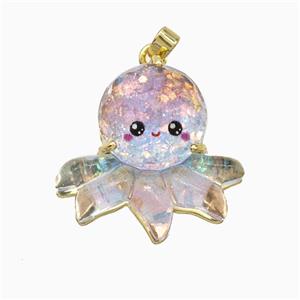Acrylic Jellyfish Pendant, approx 23mm