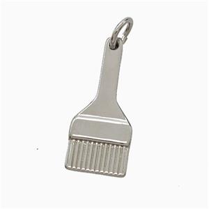 Copper Brush Charms Pendant Platinum Plated, approx 8-18mm