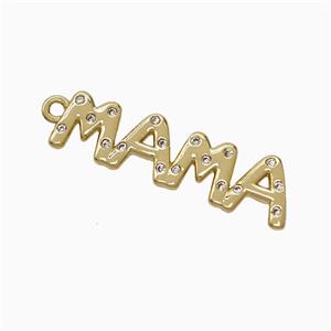 Copper MAMA Pendant Gold Plated, approx 7-25mm