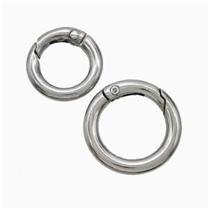 Copper Carabiner Clasp Platinum Plated, approx 25mm
