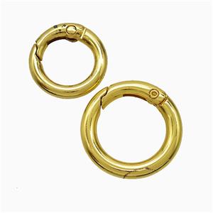 Copper Carabiner Clasp Gold Plated, approx 20mm