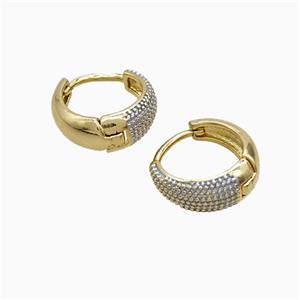Copper Hoop Earrings Platinum Gold Plated, approx 14mm dia