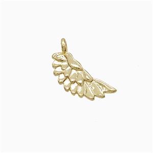 Copper Angel Wings Pendant Gold Plated, approx 6-13mm