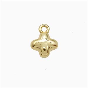 Copper Cross Pendant Gold Plated, approx 7mm