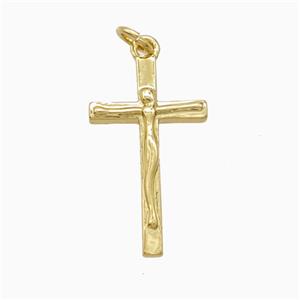 Copper Crucifix Cross Pendant Gold Plated, approx 11-20mm