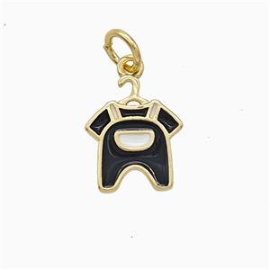 Enamel Copper Pendant, Gold Plated, approx 10-12mm