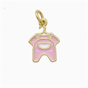 Enamel Copper Pendant, Gold Plated, approx 10-12mm