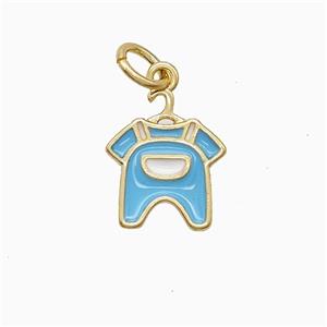 Enamel Copper Pendant, Gold Plated, approx 10-12mm