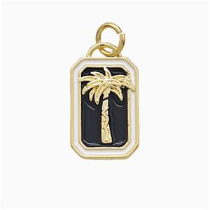 Enamel Copper Pendant, Gold Plated, approx 10-15mm