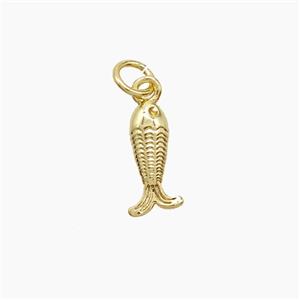 Copper Fish Pendant Gold Plated, approx 6-12mm