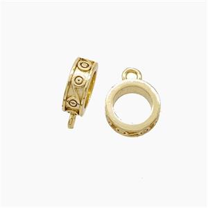 Copper Bail Gold Plated, approx 8mm, 5mm hole