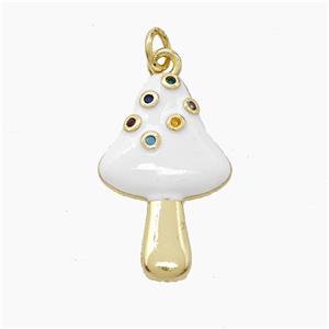Enamel Copper Pendant, Gold Plated, approx 15-24mm