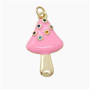 Enamel Copper Pendant, Gold Plated, approx 15-24mm