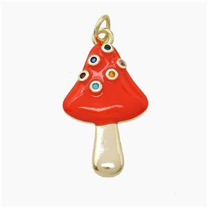 Enamel Copper Pendant, Gold Plated, approx 15-24mm