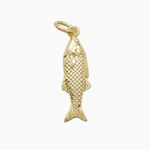 Copper Fish Pendant Gold Plated, approx 6-17mm