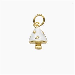 Enamel Copper Pendant, Gold Plated, approx 7-9mm