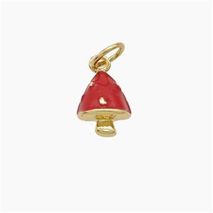 Enamel Copper Pendant, Gold Plated, approx 7-9mm