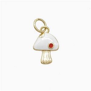 Enamel Copper Pendant, Gold Plated, approx 8-10mm