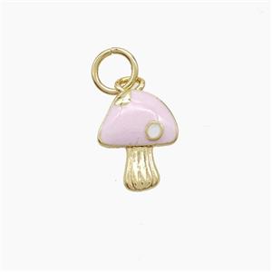 Enamel Copper Pendant, Gold Plated, approx 8-10mm