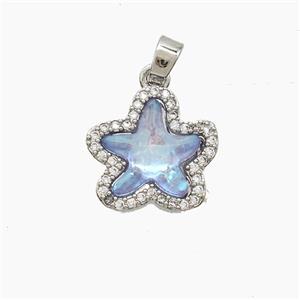 Copper Pendant Pave Zircon, Gold Plated, approx 13-14mm