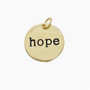 Copper Pendant, Gold Plated, approx 15mm