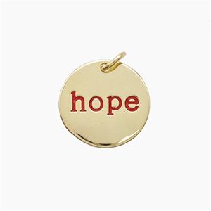 Copper Pendant, Gold Plated, approx 15mm