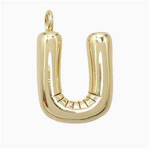 Copper letter Pendant, Gold Plated, approx 16-20mm