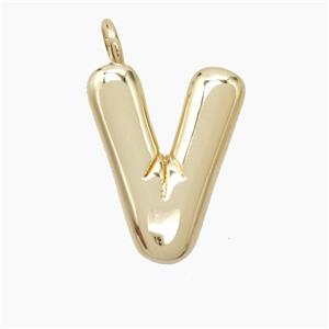 Copper letter Pendant, Gold Plated, approx 16-20mm