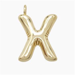 Copper letter Pendant, Gold Plated, approx 16-20mm