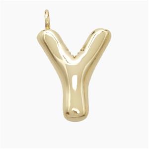 Copper letter Pendant, Gold Plated, approx 16-20mm