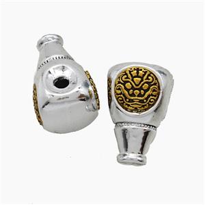 Tibetan Style Copper Guru Beads Antique Silver Gold, approx 12-19mm