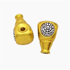 Tibetan Style Copper Guru Beads Antique Silver Gold, approx 12-19mm