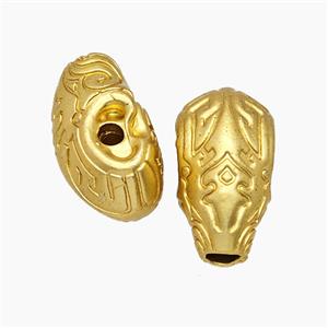 Tibetan Style Copper Guru Beads Gold Plated, approx 10.5-19.5mm
