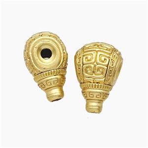 Tibetan Style Copper Guru Beads Gold Plated, approx 13-19mm