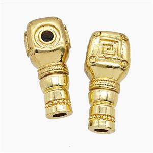 Tibetan Style Copper Guru Beads Gold Plated, approx 11-25mm