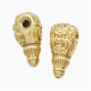 Tibetan Style Copper Guru Beads Buddha Gold Plated, approx 12-25mm
